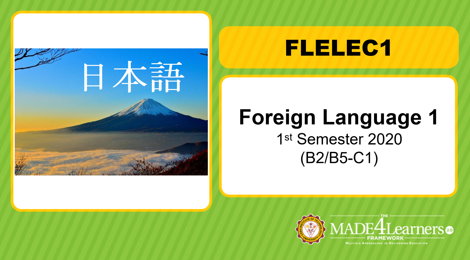 FLELEC1-Foreign Language 1(B2/B5))
