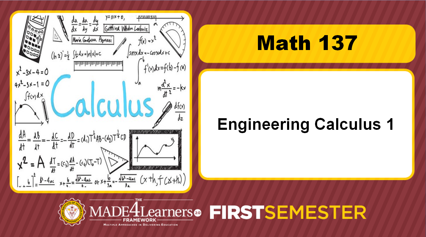 MATH137 Engineering Calculus 1 (P1/P3/V1-C1) 