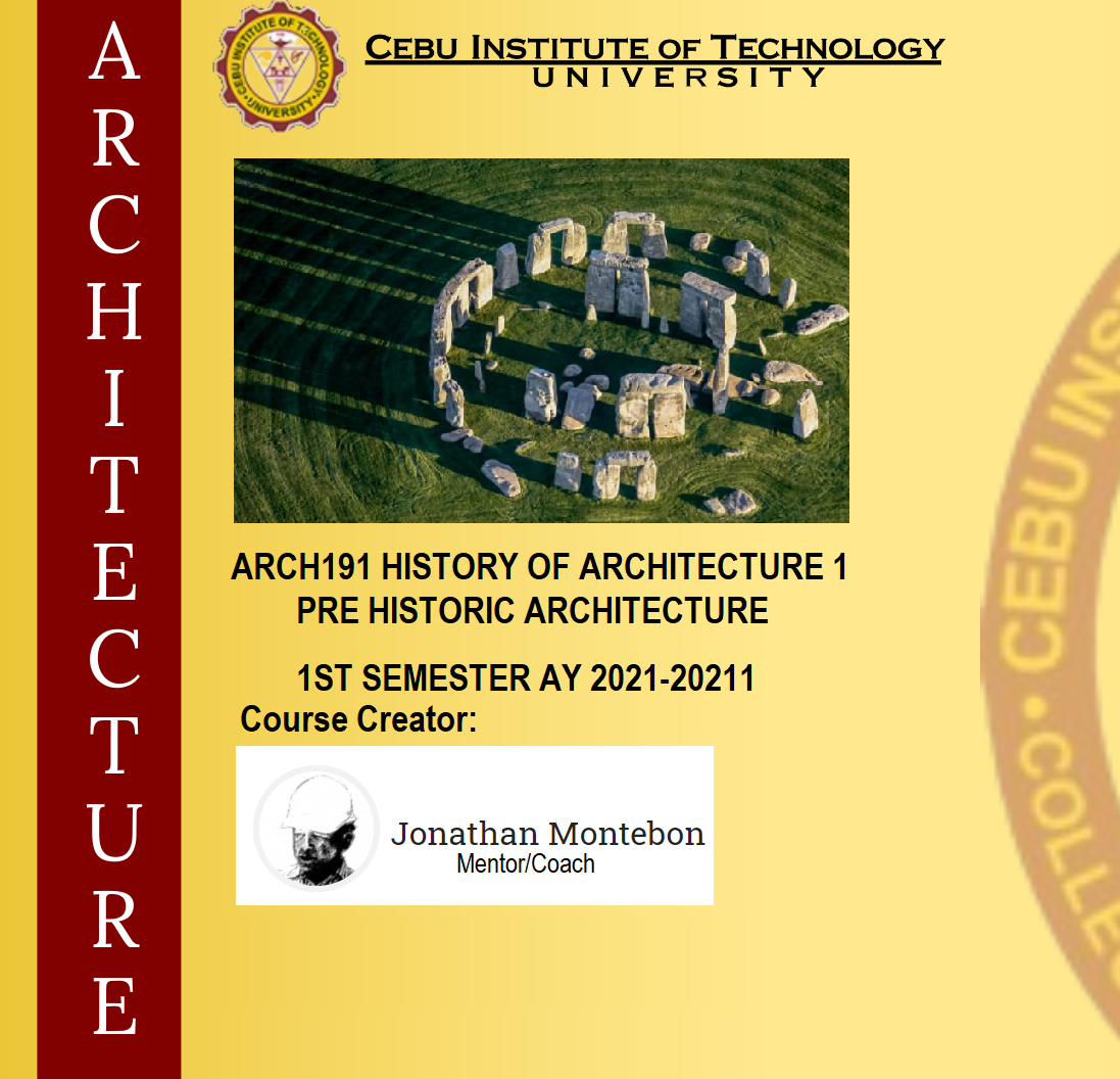 ARCH191: HISTORY OF ARCHITECTURE 01