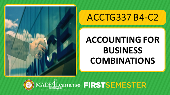 ACCTG337	Accounting for Business Combinations	B4-C2