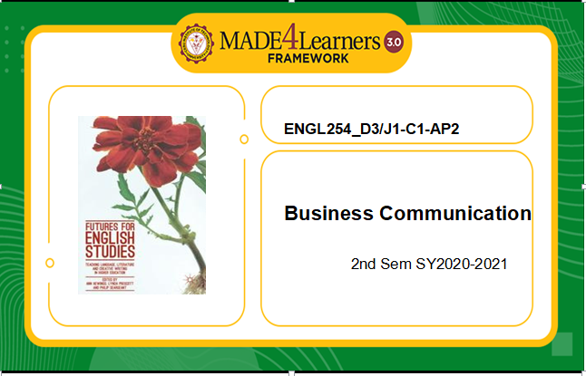 ENGL254_D3/J1-C1-AP2 Business Communication(D3/J1-C1-AP2