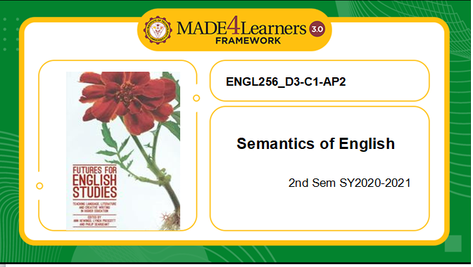 ENGL256 Semantics of English (D3-C1-AP2