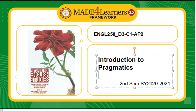 ENGL258 Introduction to Pragmatics (D3-C1-AP2)
