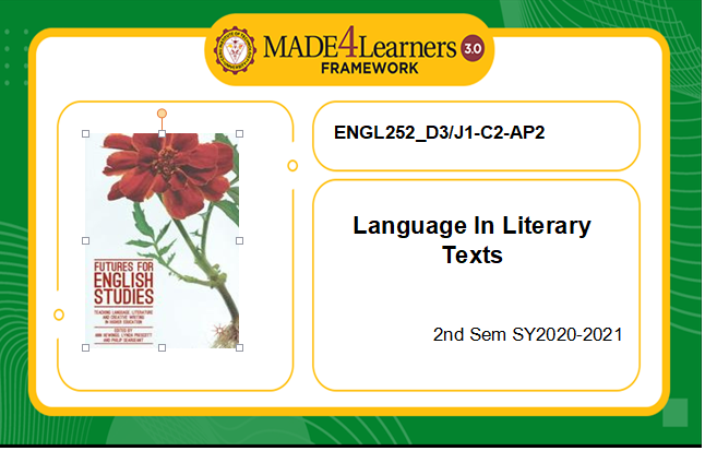 ENGL252 Language In Literary Text (D3/J1-C2-AP5)