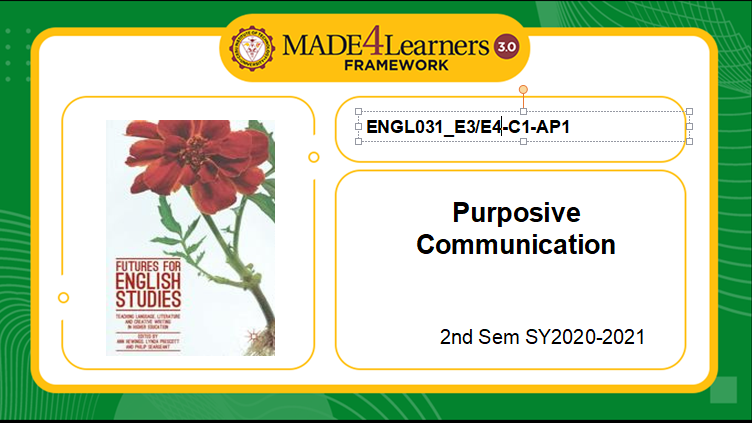 ENGL031 Purposive Communication(E3/E4-C1-AP1)