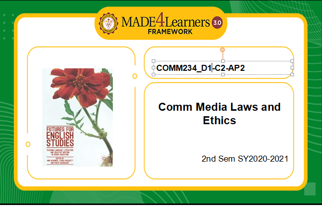 COMM234 Comm Media Laws and Ethics(D1-C2-AP2)