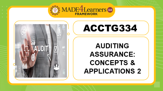 ACCTG334 Auditing and Assurance: Concepts and Applications 2 A1-C1-AP3
