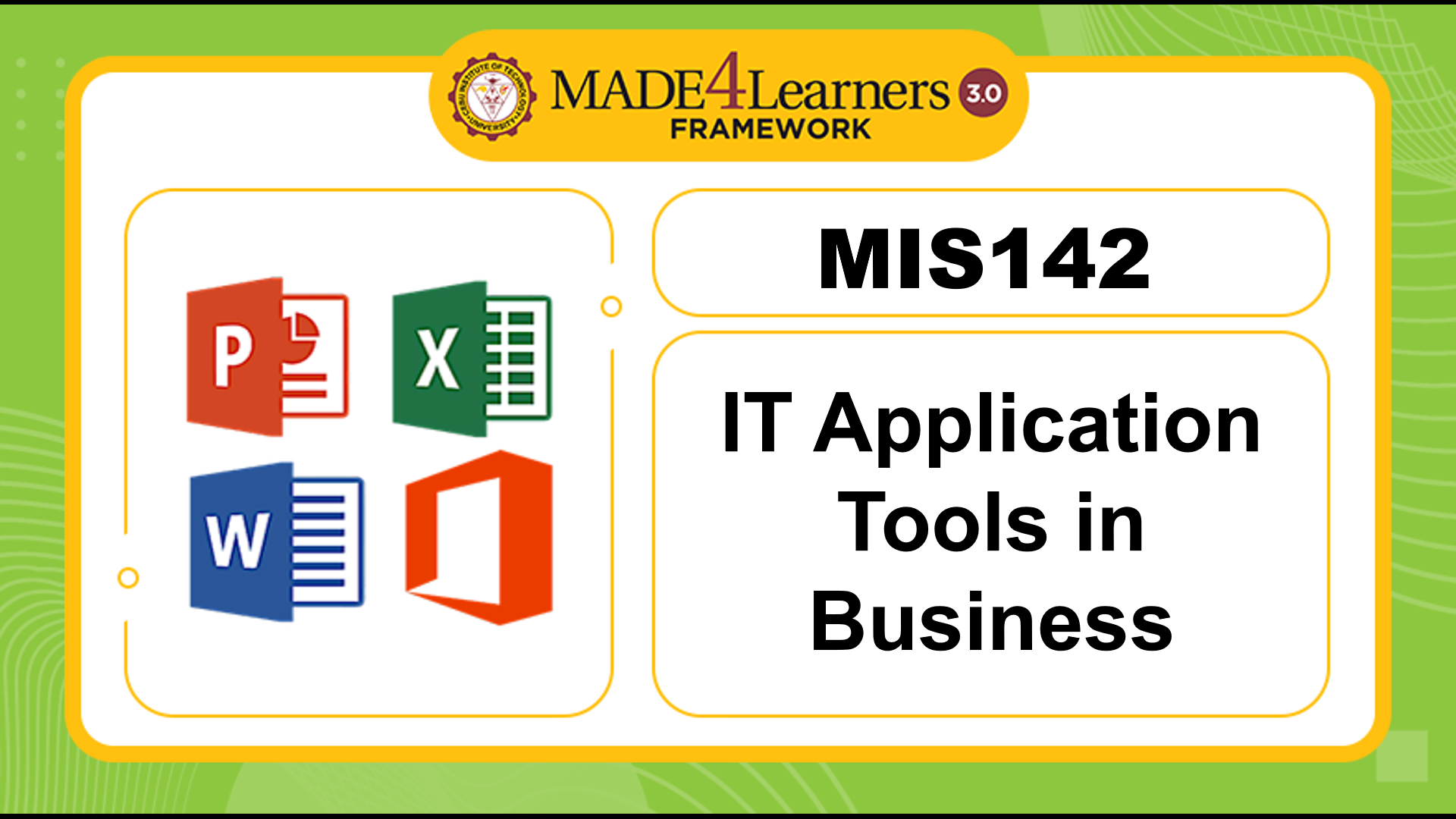 MIS142 IT Application Tools in Business A1-C1-AP3