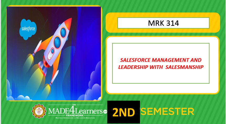 MRK314-Sales Force Management &amp; Leadership w/ Salesmanship (B01-C1)