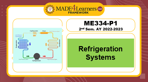 ME334-P1: Refrigeration Systems