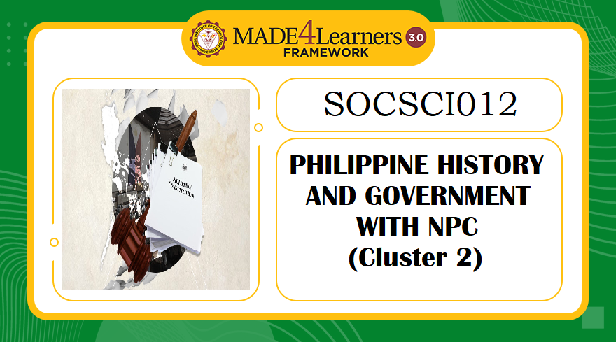 SOCSCI012 PHILIPPINE HISTORY AND GOVERNMENT WITH NPC (R1-C2-AP1)