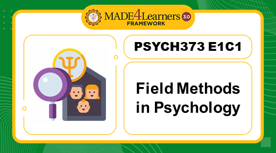 PSYCH373 Field Methods in Psychology (E1.C2-AP3)