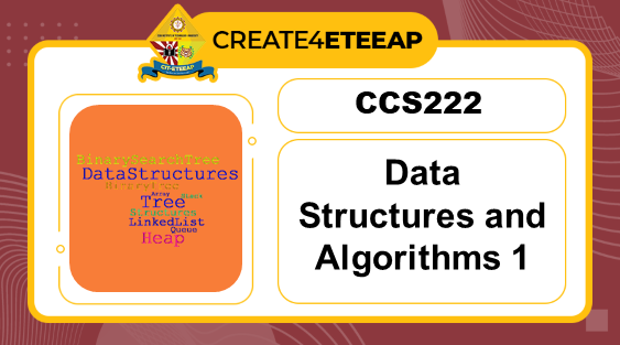 CCS222 - Data Structures and Algorithms