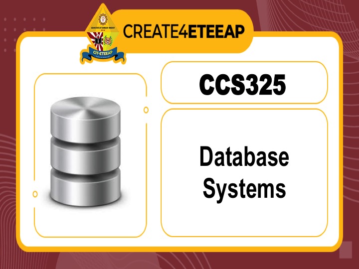 CCS 325 - Database Systems 