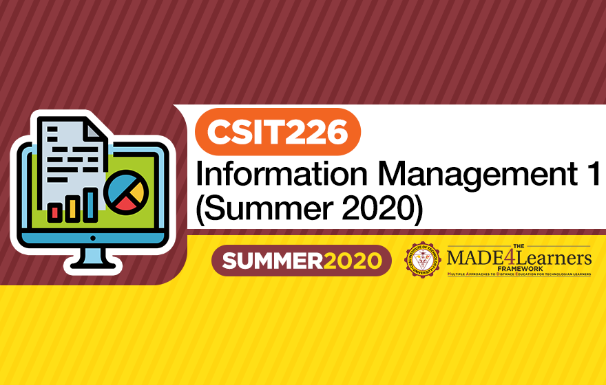 CSIT226 Information Management 1 