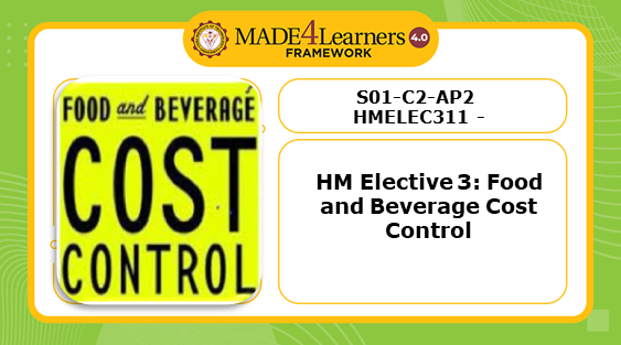 HMELEC311 (S1)- HM Elective 3: Food and Beverage Cost Control
