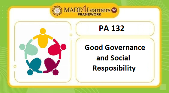 PA132 Good Governance and Social Responsibility	(B2C2/C5)			