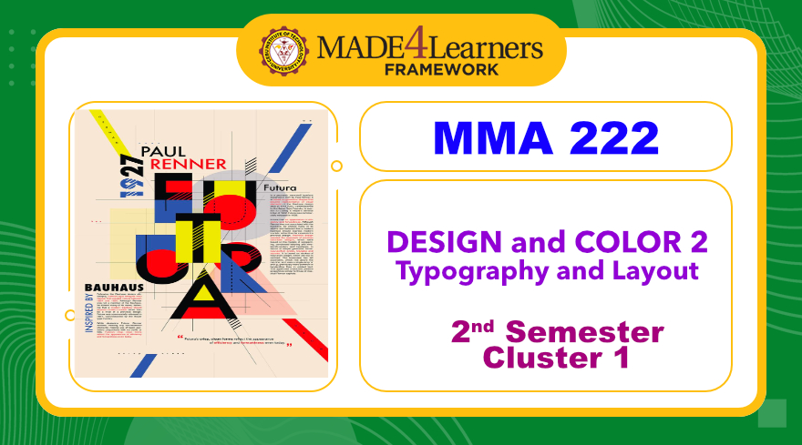 MMA222 Color and Design 2 (Typography and Layout) (D2-C1-AP3)