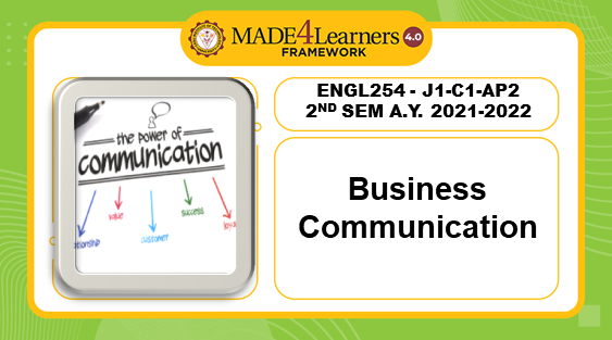 ENGL254: Business Communication (J1C1)