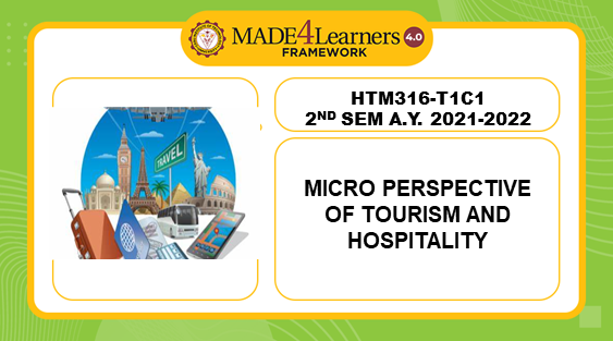 HTM316: Micro Perspective of Tourism and Hospitality (T1C1)