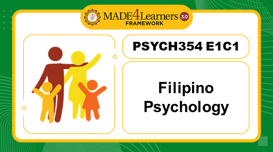 PSYCH354 Filipno Psychology (E1-C1AP3)