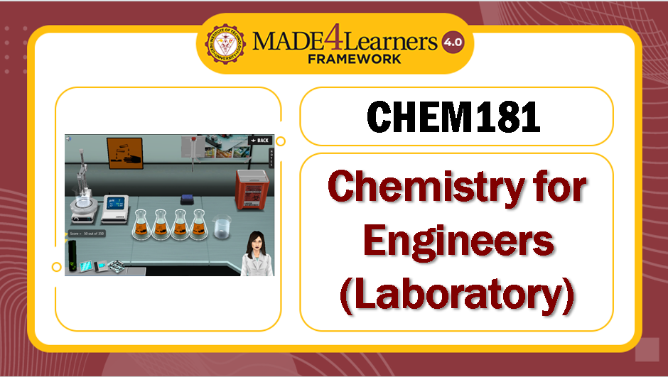CHEM181 Chemistry for Engineers - Laboratory (M7/M11/M13-C1/M15-AP5)