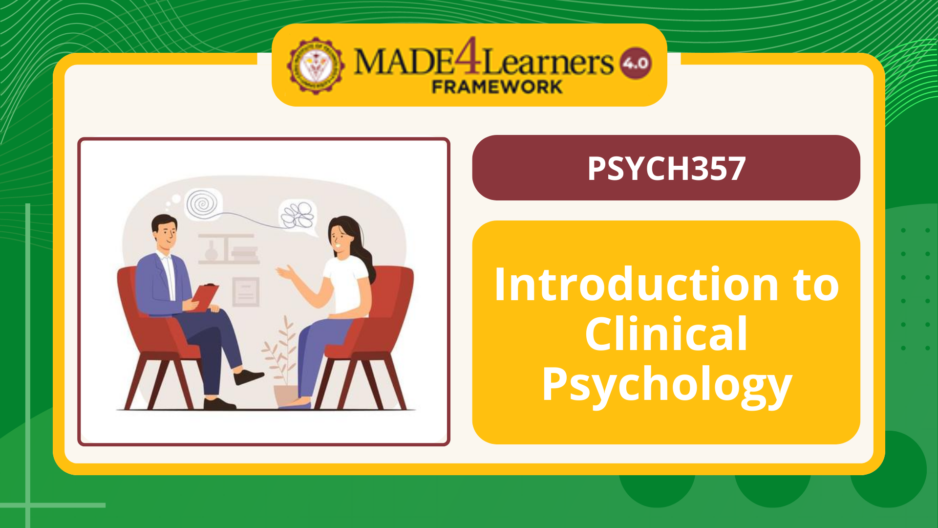 PSYCH357 Introduction to Clinical Psychology - E4.C1