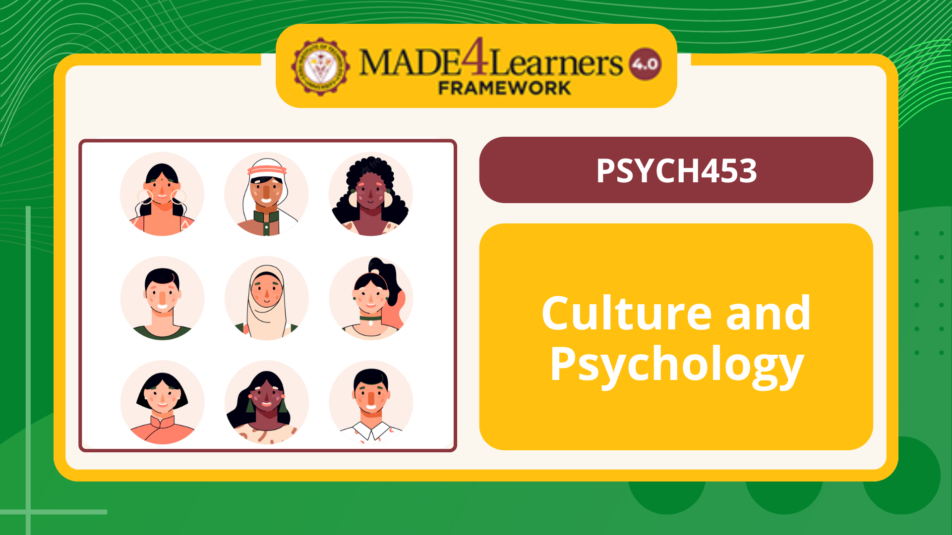 PSYCH453 Culture and Psychology - E1.C1