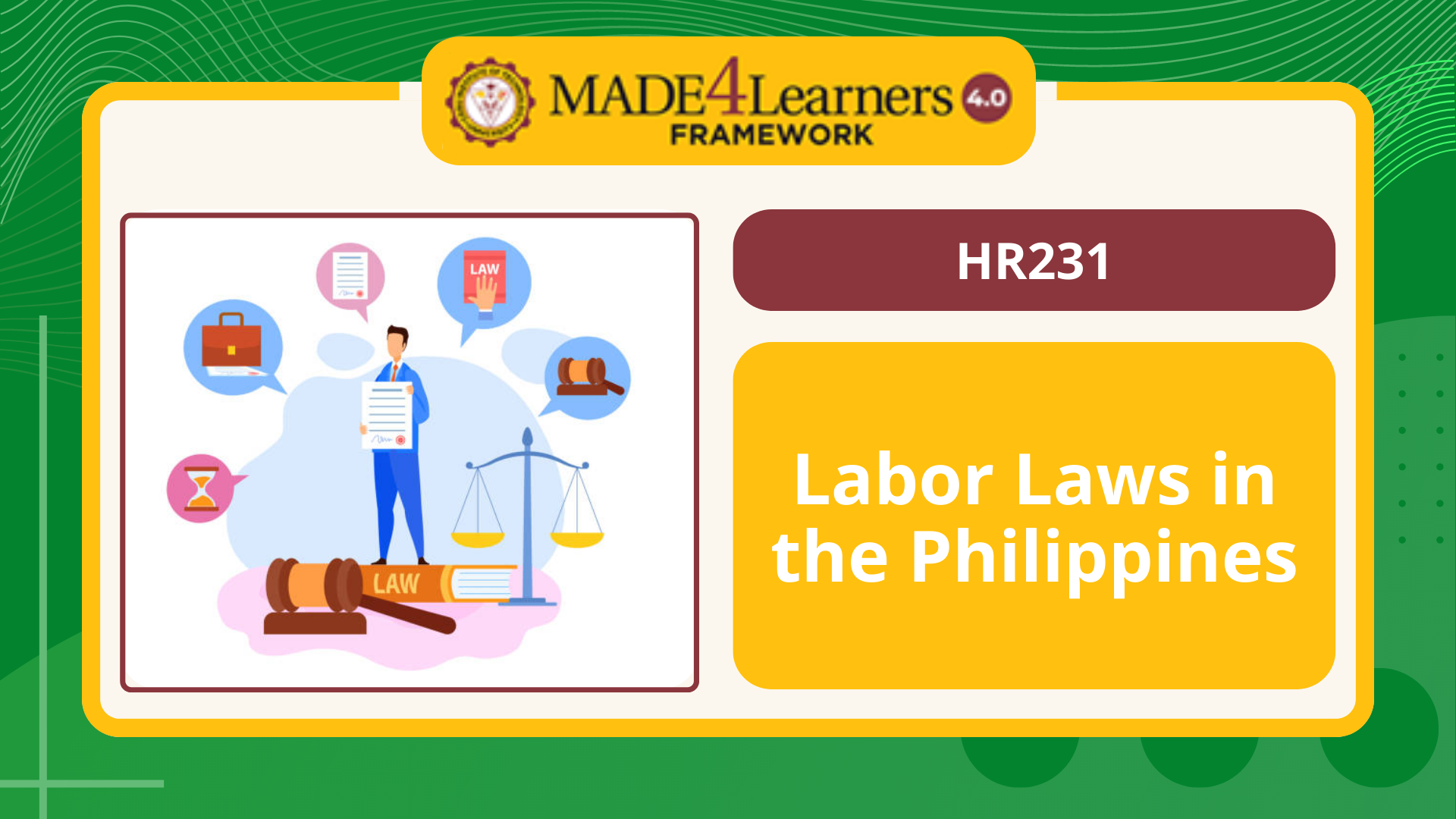 HR231 Labor Laws in the Philippines - E1.C1