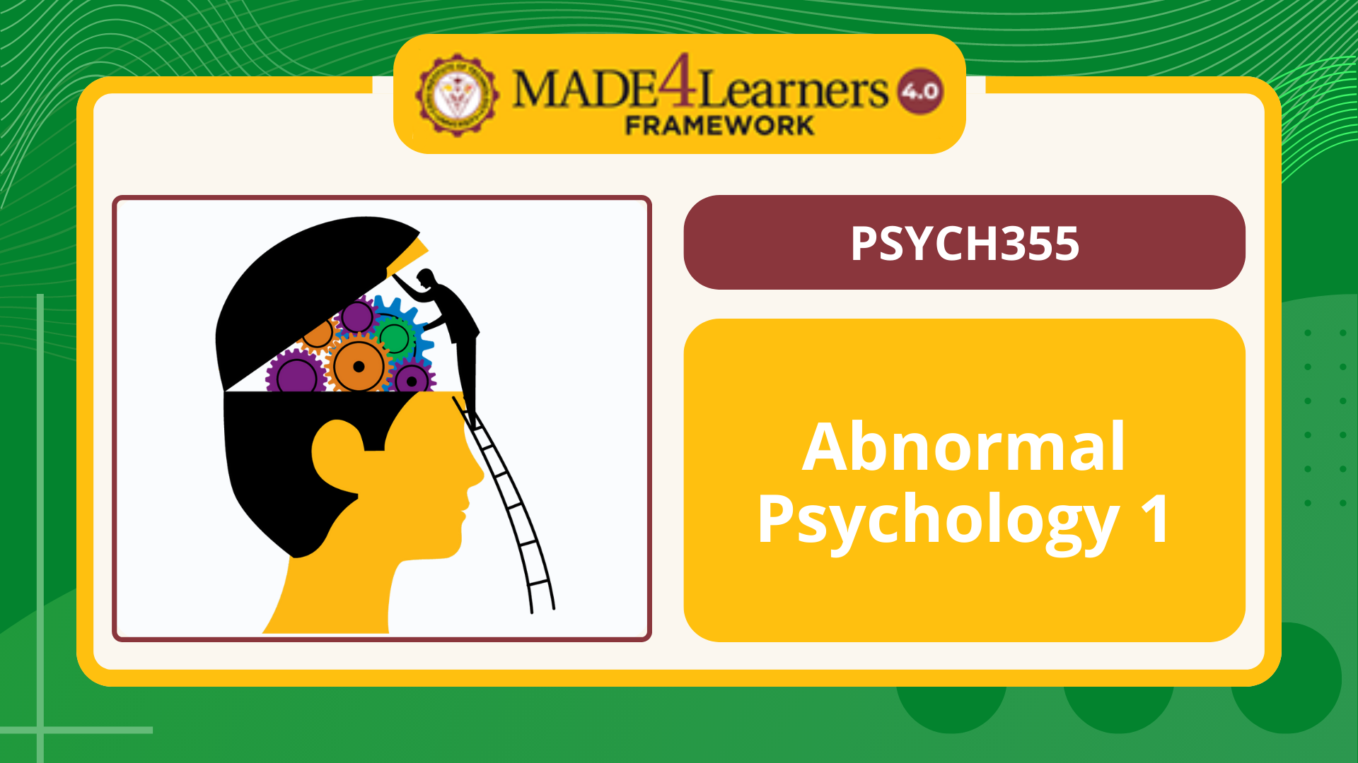 PSYCH355 Abnormal Psychology 1 (E1-C2 AP4)