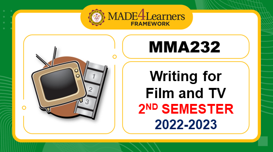 MMA232 Writing for Film and Television (D2.D4-AP5)