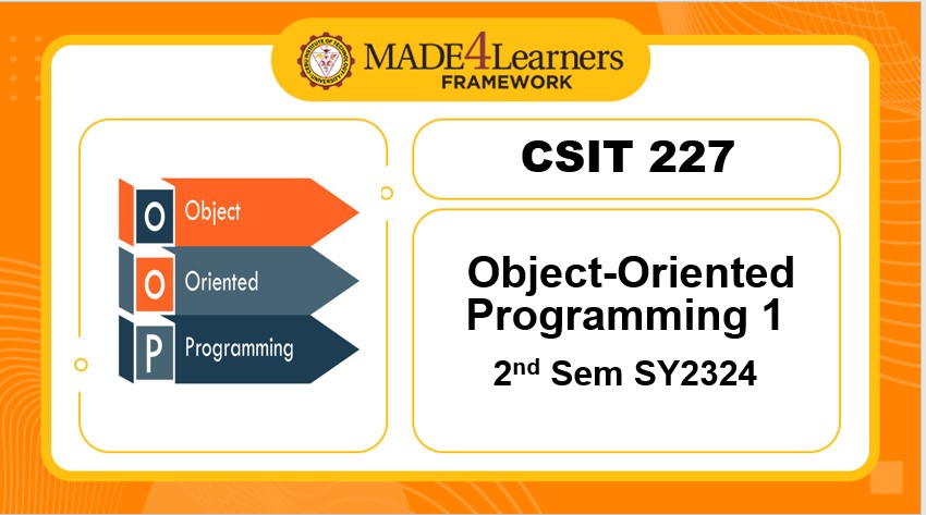 CSIT227 Object Oriented Programming 1