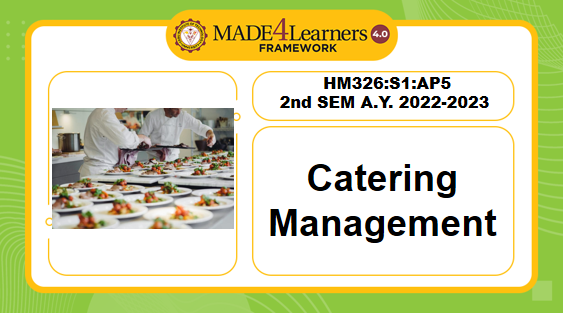 HM326-S1(AP5): Catering Management