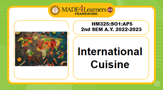 HM325-S01(AP5): International Cuisine