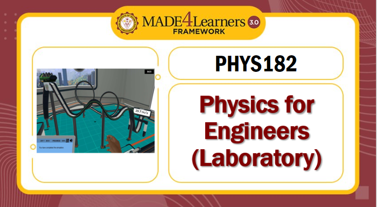 PHYS182 Physics for Engineers - Laboratory (Second Semester,  AY 2022-2023)