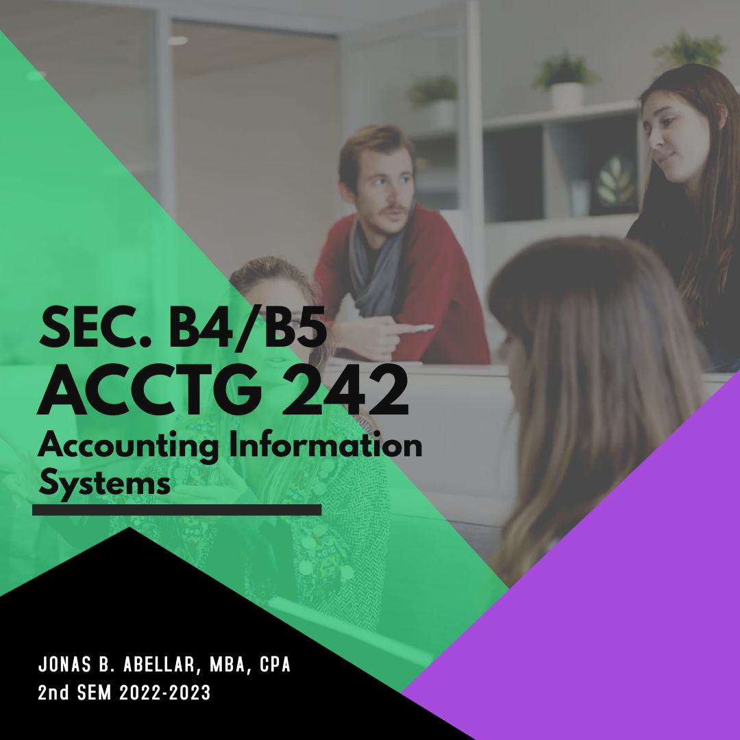 ACCTG242 Accounting Information Systems B4