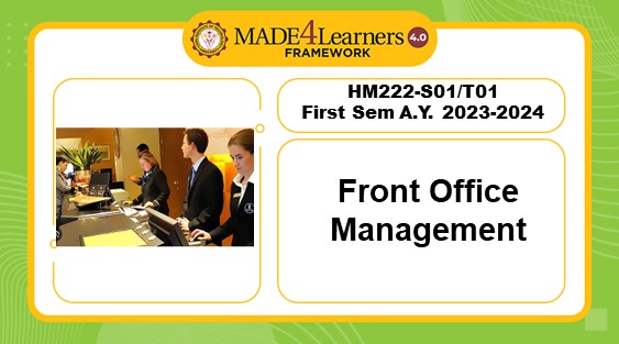 HM222-S01/T01: Front Office Management