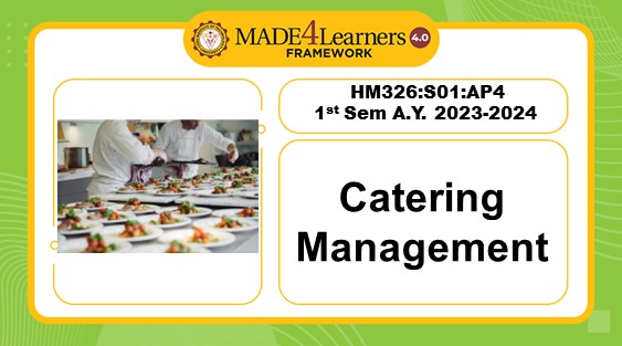 HM326-S01/AP4: Catering Management