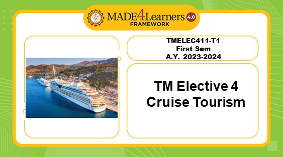 TMELEC 411-T1/AP4: TM Elective 4: Cruise Tourism