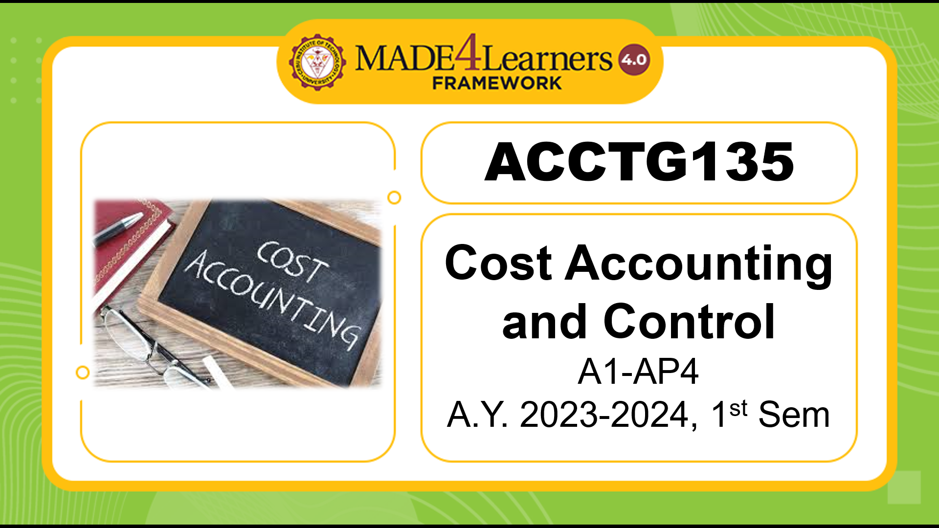 AY23-24 1stSem ACCTG135 A1-AP4 Cost Accounting and Control