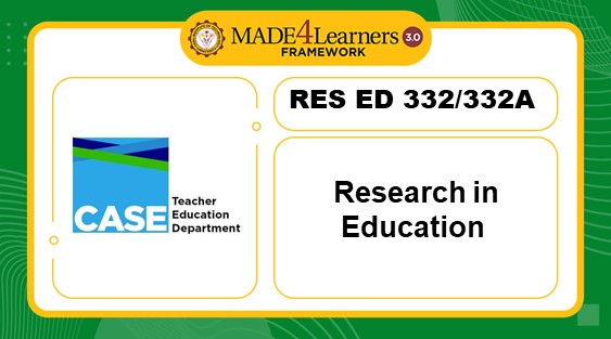RESED 332/332A Research in Education (I1/J1-C1)