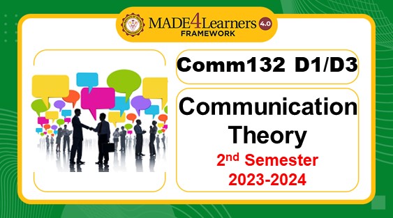 Comm132 Communication Theory (D1/D3)