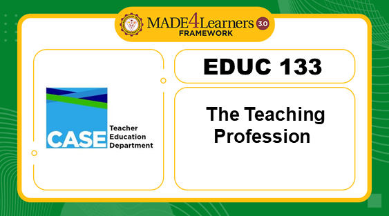 EDUC133 THE TEACHING PROFESSION (SY24.25)
