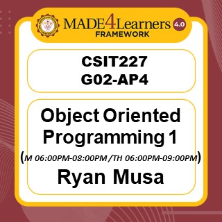 OOP 227 Object Oriented Programming - MUSA