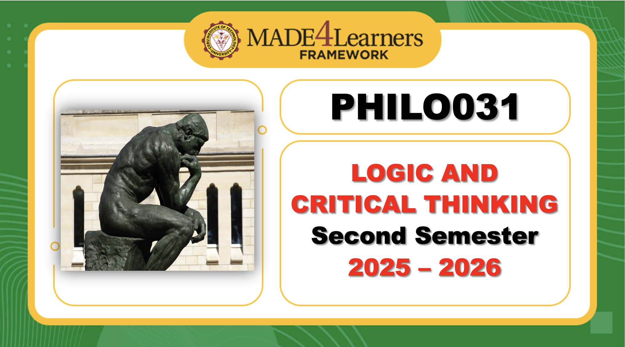 PHILO051 Logic and Critical Thinking 2ND 2526
