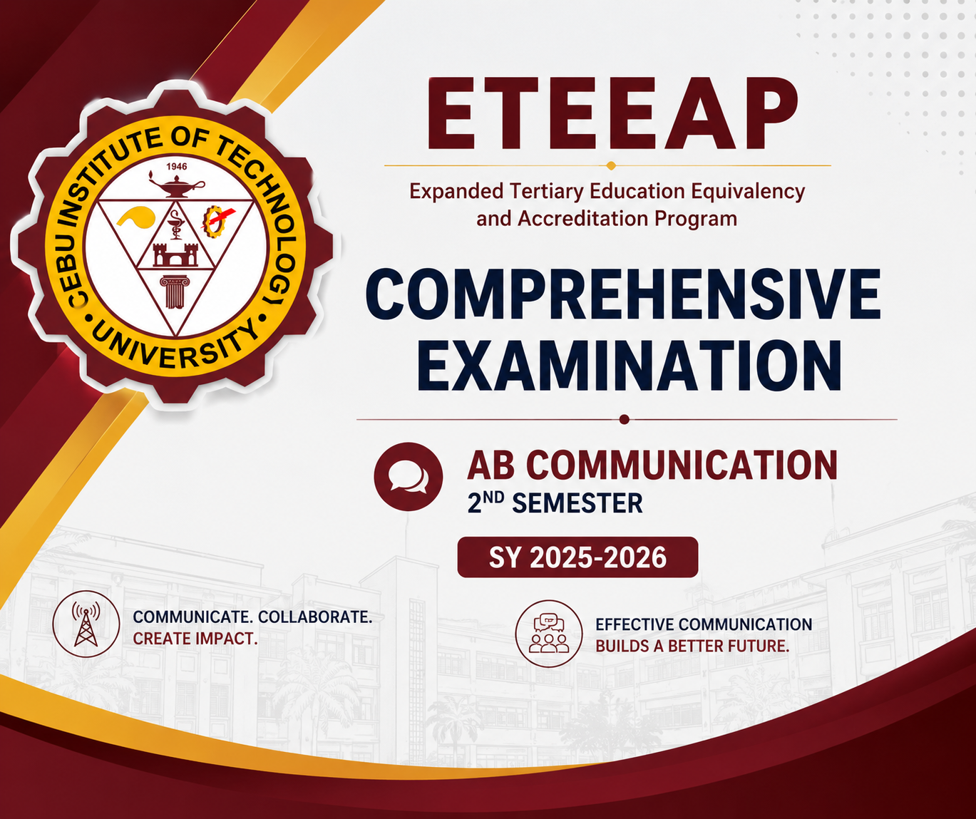 ETEEAP AB COMM Comprehensive Examination 2nd Sem 2025-2026