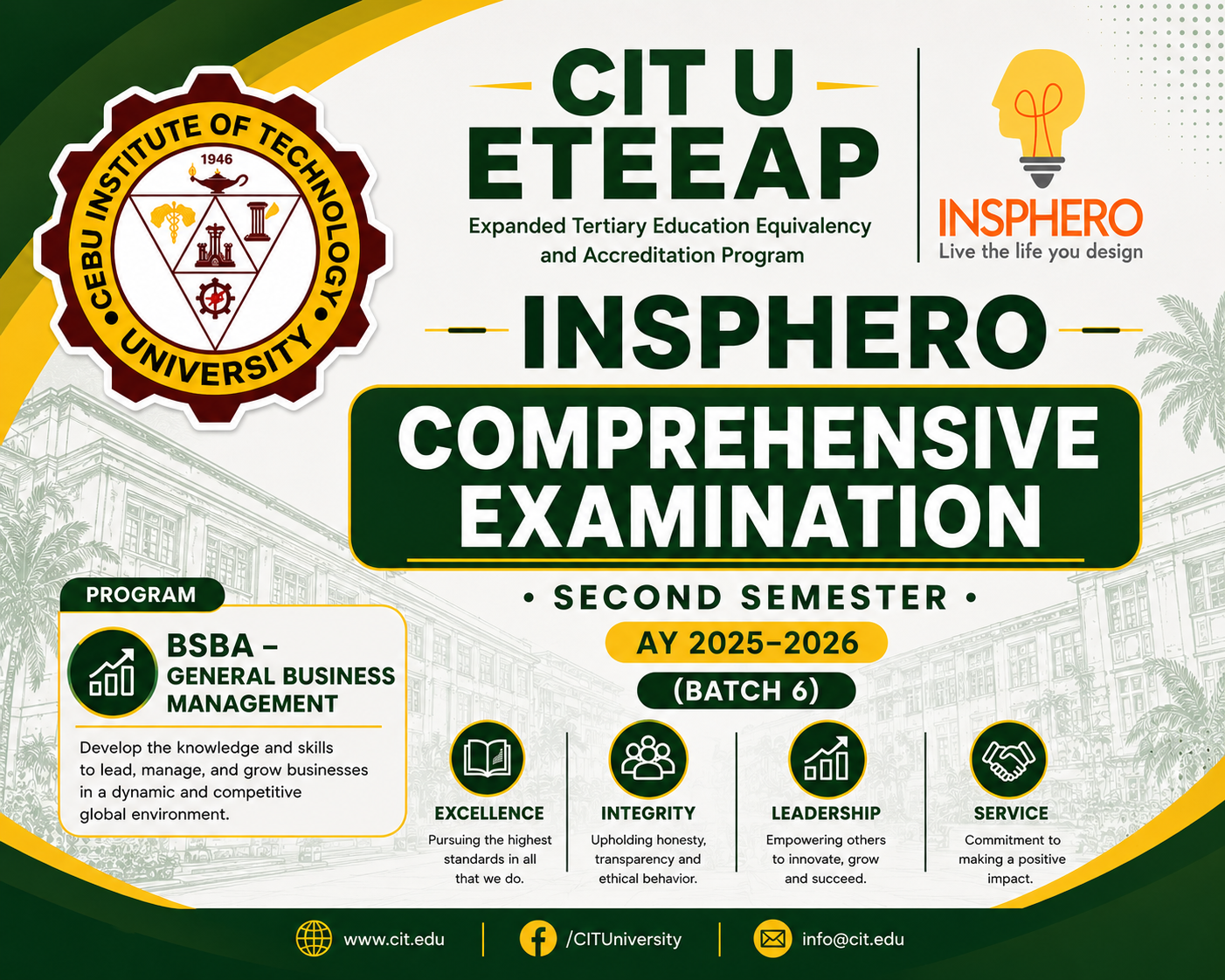INSPHERO BSBA- General Business Management Final Comprehensive Examination AY 2025-2026