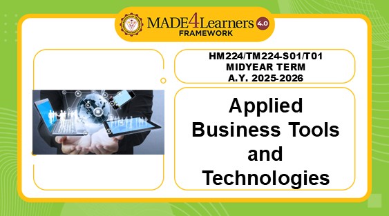 HM224/TM224-S01/T01: Applied Business Tools and Technologies