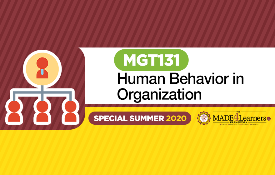 MGT131 Human Behavior in Organization (B01-AP1)
