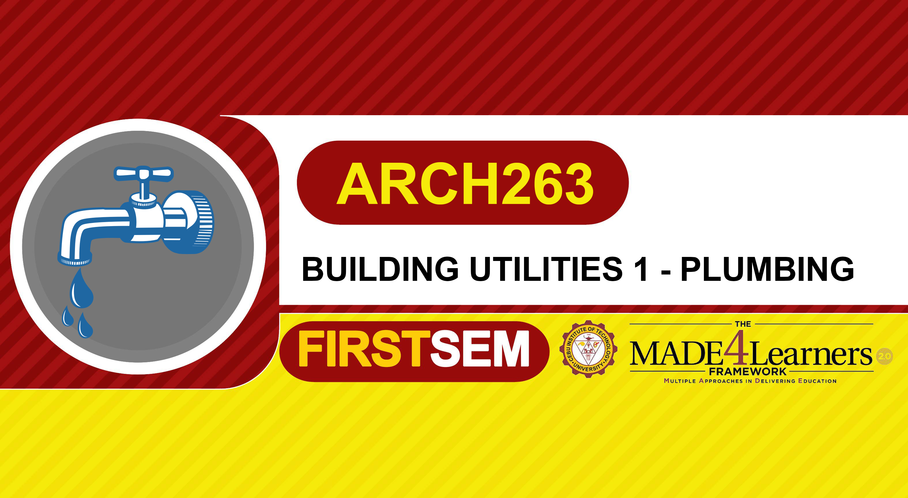 ARCH263: BUILDING UTILITIES 1  - Plumbing